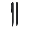 Promotional wholesale price metal stylus touch mate black pen with logo printed